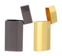 GANAZONO 2PCS Metal Lighter Storage Case Compatible for Bic J5 Mini, Zinc Alloy Flip-Top Protective Sleeve, Compact Lighter Holder for Travel and Outdoor Use