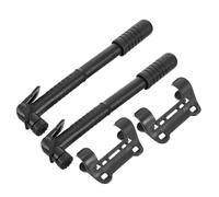GANAZONO 2Pcs Mini Bicycle Air Pump with Mount, Black Manual Bike Tyre Inflator Compatible with Standard and Valves, Compact Hand Pump for Road, Mountain and Cycling Tires