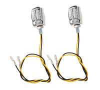 GANAZONO 2pcs Mini Motorbike Indicator Lamp Transparent Cover LED Turn Signal Lights for Racing Scooter Dirt Bike Front Rear Antivibration Motorcycle Accessories