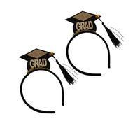 GANAZONO 2pcs Mini Tassel Hat Headband Hoops for Graduation Party Stylish Headdress Accessories Lightweight and Fun Decoration for Memorable Celebrations