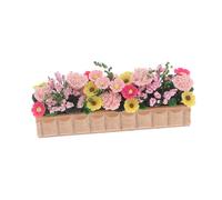 GANAZONO 2pcs Miniature Flower Bed Dollhouse Garden Planter Bed Mini Window Box Micro Landscape Decoration Fairy Garden Dollhouse Accessories