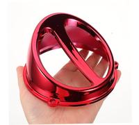 GANAZONO 2pcs Motorcycle Air Intake Covers Abs Replacement Fan Cooling Scoops for Scooters Aerodynamic Engine Vent Caps in Red and Silver Easy Install Accessory