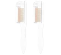 GANAZONO 2pcs Multifunctional Eyelash Comb and Eyebrow Brush Tool Folding Handle Design, Sturdy PC Material, for Makeup and Travel Use by Women