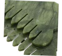 GANAZONO 2pcs Multifunctional Jade Scalp Massage Comb Lightweight Gua Sha Hair Scratcher for Face Body Enhances Skincare Absorption Stimulates Blood Flow Natural Jade Beauty Tool