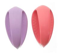 GANAZONO 2pcs Nail Dust Cleaning Brush and Fingernail Scrubber Set, Small Manicure Brushes with Handle Grip, Candy Color for Hand and Finger Nail Care at Home Or Salon