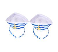 GANAZONO 2Pcs Nautical Captain Hat Headbands Durable Hair Hoops for Halloween Parties Cosplay and Special Occasions Realistic Sailor Costume Accessories