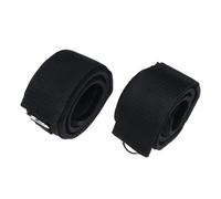 GANAZONO 2pcs Padded Adjustable Double Loop Ankle with D Ring for Cable Machine Workouts Leg and Butt Exercise Straps Fitness Bands for Glute Activation and Stability Black
