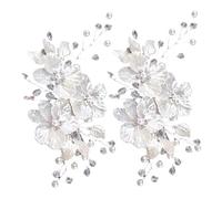 GANAZONO 2pcs Pearl Flower Hair Comb Bridal Wedding Hair Accessories for Bride Bridesmaids for Women Special Occasions