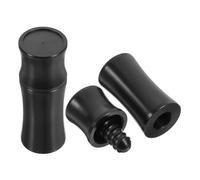 GANAZONO 2PCS Pool Cue Joint Protectors Threaded Caps Shockproof Plastic Replacement Covers for Snooker and Billiards Cue Ends Black Compatible with Standard Protective Accessories for