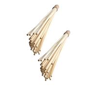 GANAZONO 2PCS Portable Bamboo Wood Massage Roller Sticks for Neck Waist Back and Legs Lightweight Handheld Body Gua Sha Tool for Home Office Travel Gentle Touch Relaxation Therapy