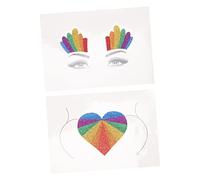 GANAZONO 2pcs Rainbow Skin Stickers for Pride Day Celebrations Face Sticker Decorations Lgbtq Pride for Body and Chest Vibrant Rainbow Face for Party Favors