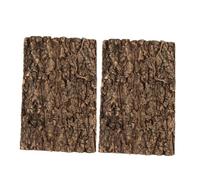 GANAZONO 2pcs Reptile Bark Decor for Lizard and Habitat Natural Tree Bark Background Safe Climbing Space for Terrarium for Spider and Reptile Environments