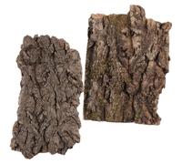 GANAZONO 2pcs Reptile Bark Hut Climb Platform Terrarium Landscape for Lizard and Bearded Dragon, Pet Breeding Hideout, Natural Bark Texture, Approx 12-30cm, Suitable for Reptile Habitat Decoration