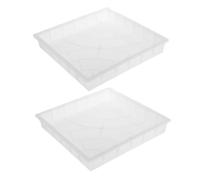 GANAZONO 2pcs Reusable Concrete Paver Mold for DIY Pathway Step Stone Making Lawn Brick Mold for Garden and Outdoor Landscaping Suitable for Residential and Commercial Use