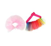 GANAZONO 2pcs Shimmering Pet Tutu Skirt for Dogs and Cats Adjustable Tie Straps Half-skirt Design Breathable Lightweight Fabric for Birthdays Special Events and Everyday Wear