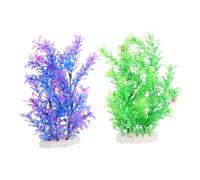 GANAZONO 2pcs Simulation Water Grass Aquarium Decor Plants Artificial Fish Tank Decoration Odorless Design for Fresh and Salt Water Adds Natural Atmosphere to Any Space