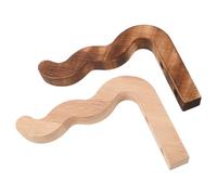 GANAZONO 2pcs Solid Wood Plant Hanger Hooks for Indoor Outdoor Hanging Baskets, Carbonized Polish Wood Wall Bracket Planter Hangers for Garden, Balcony, Living Room