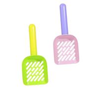 GANAZONO 2PCS Sturdy Cat Litter Scoop Thickened Plastic Poop Filter Convenient Design for Easy Use Compact for Space Saving Suitable for Various Cat Litter Types Random Color Random Color