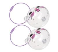 GANAZONO 2pcs Transparent Cat Memorial Case Keychain Cute Cat Pendant Hair Storage Capsule for Pet Hair Keepsake Portable Memorial Box for Bags Backpacks Car Keys