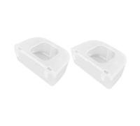 GANAZONO 2Pcs Transparent Quail Cage Feeder with Flip Cover for Birds Pigeons Parrots Multi-function Food and Water Holder Easy Install Anti-spill Bird Feeding Accessory