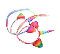 GANAZONO 2Pcs Unicorn Horn Headbands for Adults Comfortable Secure Fit Hair Accessories for Halloween Costumes Birthday Party Decorations Enchanting Unicorn Theme