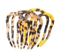 GANAZONO 2pcs Vintage Hair Combs Lightweight Seven-tooth Accessories for Women for Elegant Hairstyles Travel-friendly Creative Hair Slides in Deep Light Tortoise Design