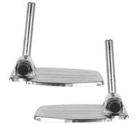 GANAZONO 2Pcs Wheelchair Footrests Replacement Foot Plates with Anti-Slip Support Pole for Stable Leg Elevation and Enhanced Comfort Ergonomic Design Compatible with Wheelchairs