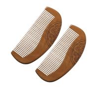 GANAZONO 2pcs Wooden Hair Combs Natural Solid Wood Detangling Comb for Thick Hair Women Travel and Household Use with Chinese Style Cloud Totem Design