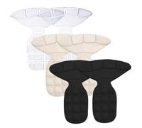 GANAZONO 3 Pairs High Heel Inserts Foot Protection Insoles Gel Cushion Pads for Women Transparent and Velvet Black Anti-Slip Breathable Shoe Heel Pads