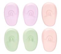 GANAZONO 3 Pairs Silicone Ear Protectors Cover Soft Hair Dyeing Ear Guards for Salon Use Pastel Pink Purple Green for Hair Coloring and Hairdressing