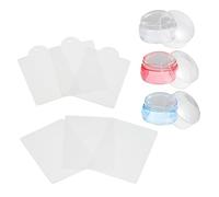 GANAZONO 3 Sets Nail Stamper Silicone Nail Art Printer with for DIY Manicure Durable Transparent Colored Templates for Unique Designs