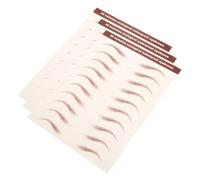 GANAZONO 3 Sheets Waterproof Brown Eyebrow Stickers for Makeup Simulation Eyebrow Transfers Easy Application and Shaping