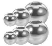 GANAZONO 300pcs Fly Tying Beads Set 3mm 4mm 5mm Silver Slotted Fishing Stopper Beads for Angling Lure