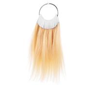 GANAZONO 30pcs Real Human Hair Color Rings for Testing -resistant Hair Color Samples Accurate Dye Practice Bundles for Salon and Home Use