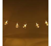 GANAZONO 3M 20-LED Warm White Fiber Optic Star String Lights, Decorative LED Hanging Pendant for Bedroom, Christmas, Festival Atmosphere, Battery-Free Decorative Lighting