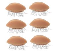 GANAZONO 3pairs Eyelash Training Head Model Replacement Eyelids for Practice Eyelids Model Mold Tool for Make-up Practice Kit
