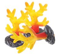 GANAZONO 3Pcs Artificial Coral Sculpture Aquarium Decor Compact Fish Tank Ornaments Safe Decoration for Aquariums and Ponds