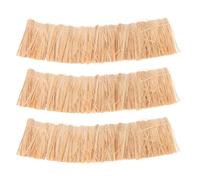 GANAZONO 3pcs Artificial Thatch Roll for Miniature Roofing Material with Realistic Appearance and Versatile Design, Khaki Grass Roof Decoration for Model House Decorations and Commercial
