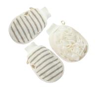 GANAZONO 3pcs Exfoliating Bath Gloves Double Sided Shower Scrubber for Dead Skin Removal Body Exfoliator Mitts Durable Skin Friendly Material for Comprehensive Cleansing Experience
