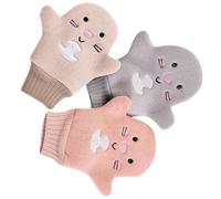 GANAZONO 3pcs Exfoliating Mitt for Body Korean Scrubbing Cloth Creative Washcloths Unisex Bath Gloves for Bathing Rubbing Random Color