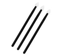 GANAZONO 3pcs Eyeshadow Makeup Brush Set Soft Silicone Applicators for Glitter Cream Eyeshadows Suitable for Women White Heads and Black Handles