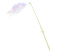 GANAZONO 3pcs Interactive Cat Teaser Wand with Bell Plume Durable Self Play Cat Cactus Handle Design Engaging Fun