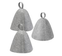GANAZONO 3pcs Lightweight Felt Sauna Hat Set with Bell Shape Design for Men and Women Water Absorbent and Quick Drying Spa Accessory Reusable Bathhouse Caps for Home and Sauna Use