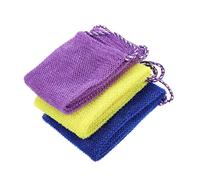 GANAZONO 3pcs Long Back Scrubber Set Exfoliating Shower Body Scrubber for Men and Women Purple Blue Yellow Deep Cleansing Bathing Accessories