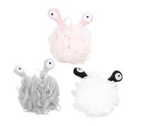GANAZONO 3Pcs Lovely Bath Balls Exfoliating Shower Scrubbers for Soft Foaming Mesh Cleaning Supplies Deep Clean Massage Skin for Family and Friends