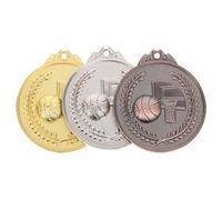 GANAZONO 3pcs Metal Basketball Sports Award Medals Gold Silver Bronze for Competitions School Games Medals for Winners and Prize Ceremonies