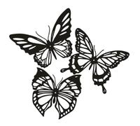 GANAZONO 3pcs Metal Butterfly Wall Decor Hollow Art Ornaments for Indoor Outdoor Hanging Decoration Elegant Lively Design for Home Garden Party Atmosphere Enhancer