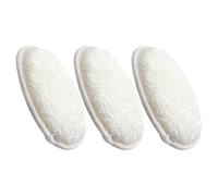 GANAZONO 3pcs Natural Loofah Bath Sponge Exfoliating Scrubber Set 10x14.5cm Beige Handheld Body Wash Sponge for Shower Daily Cleansing and Spa Skin Care