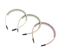 GANAZONO 3pcs Non-slip Hairbands for Women with Comb Teeth Lightweight Breathable Headbands for Makeup Skincare Washing Face Fashionable Hair Styling Accessories for Yoga and Daily Wear