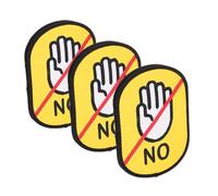 GANAZONO 3Pcs Pet Identification Stickers for Dog Leash Reusable Outdoor Warning Labels with Clear Social Warning Beware Touch Patch Pet Supplies for Safety and Visibility